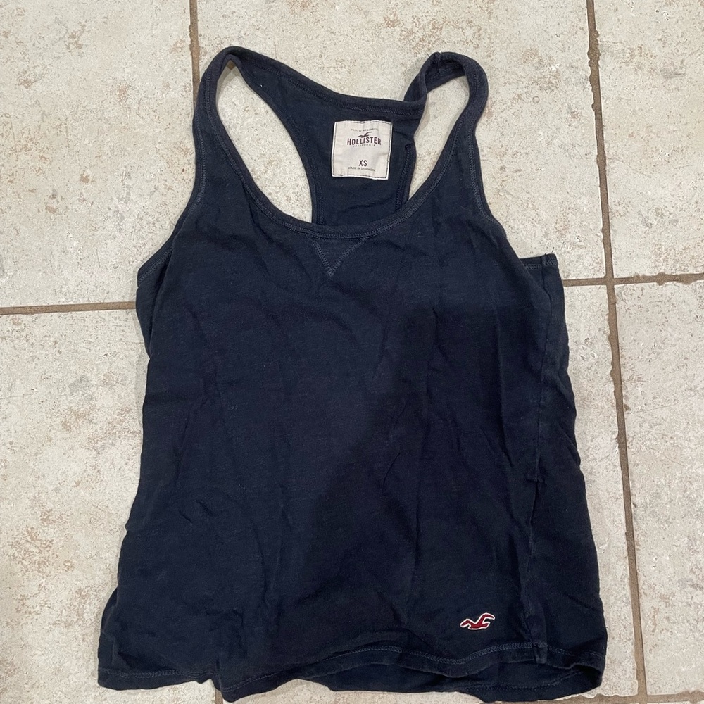 Navy Blue Hollister Tank Top